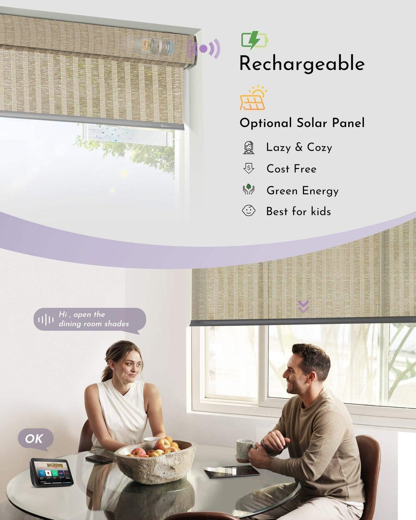 Electric roller blind remote control | Nature Series | Customizable