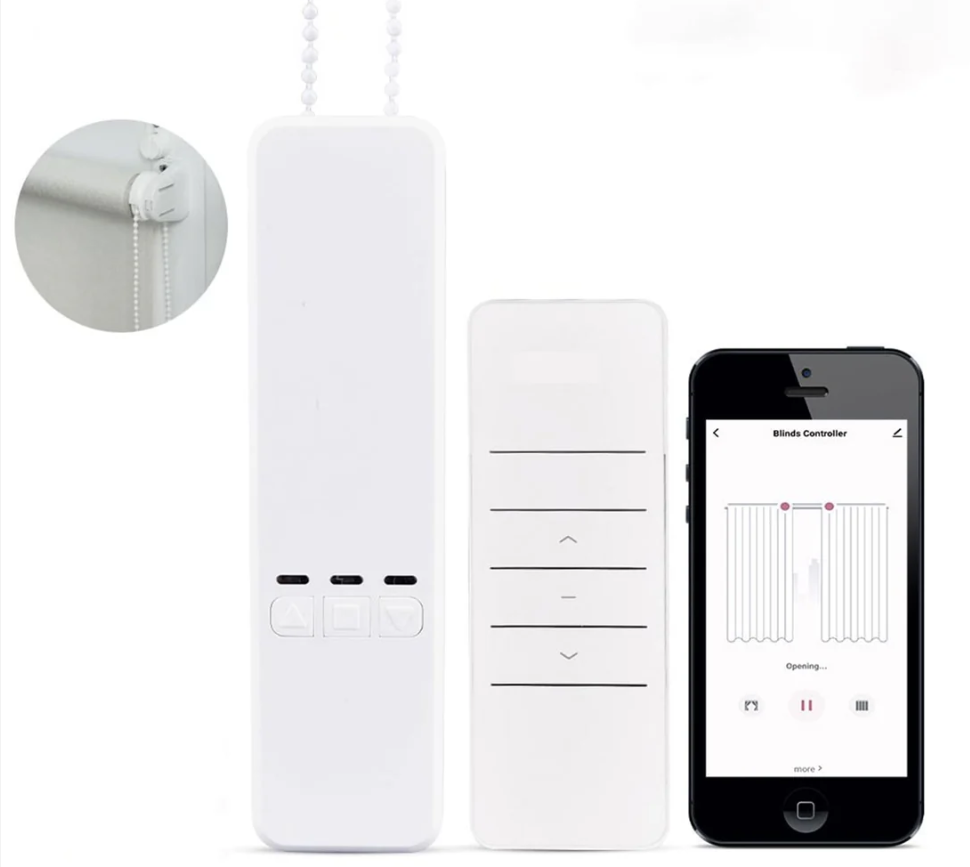 WiFi Smart Motorized Chain Roller Blinds Shade Shutter Drive Electric Curtain Motor RF Remote Automation Kit