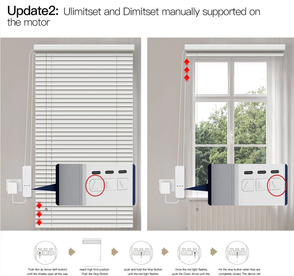 WiFi Smart Motorized Chain Roller Blinds Shade Shutter Drive Electric Curtain Motor RF Remote Automation Kit