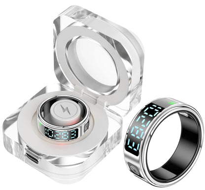 Smart Ring with Display Fitness Tracker Heart Rate Monitor Sleep Tracker