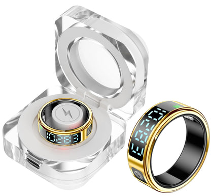 Smart Ring with Display Fitness Tracker Heart Rate Monitor Sleep Tracker