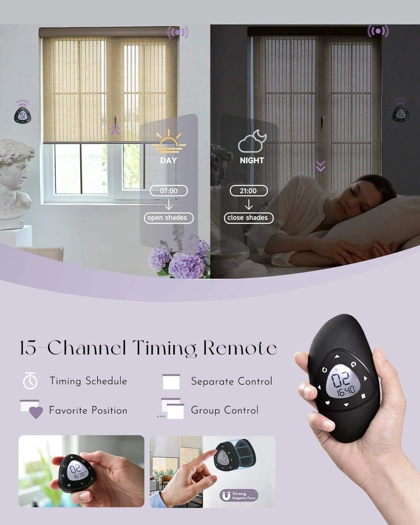 Electric roller blind remote control | Nature Series | Customizable
