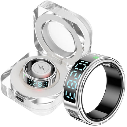 Smart Ring with Display Fitness Tracker Heart Rate Monitor Sleep Tracker